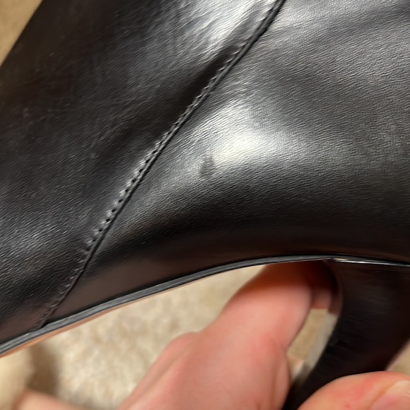 Black Italian Leather Booties - Picture 4 of 5